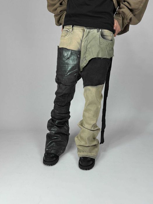 Rick Owens DRKSHDW bolan banana cut клеш джинси штани восковані S M L
