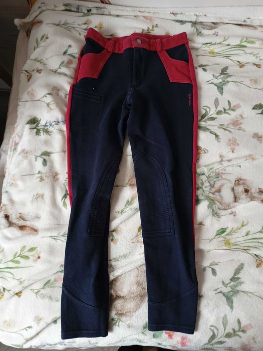 Spodnie jeździeckie Fouganza r. 152, 2 pary