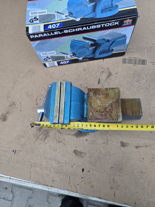 Imadło warsztatowe obrotowe Meister 100 mm – solidne niemieckie 6 kg.