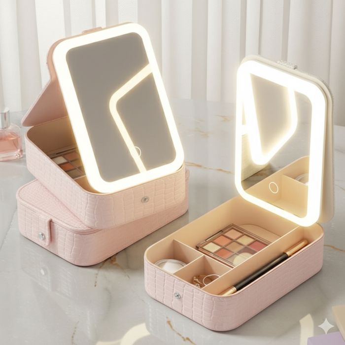 Косметичка органайзер з LED дзеркалом на акумуляторі