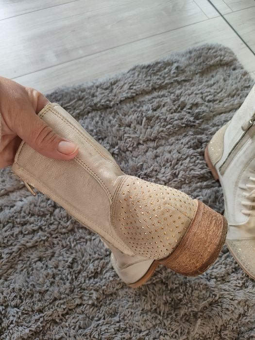 Botki trzewiki sztyblety skórzane