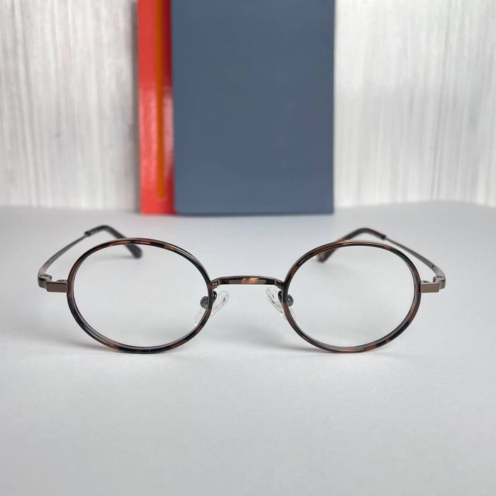 Okulary do komputera, okrągła oprawka, mały rozmiar