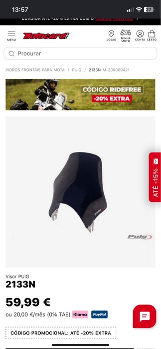 Vendo Viseira Puig Honda cb600f