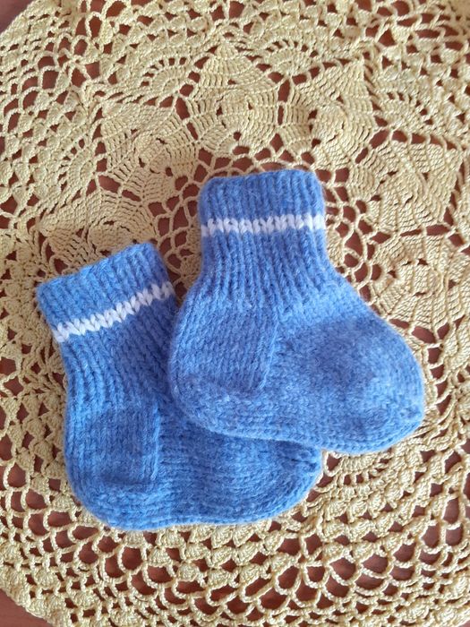 Носочки 100% шерсть для новорождённых