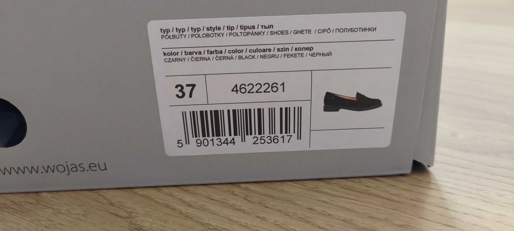 Wojas półbuty damskie 37 czarne