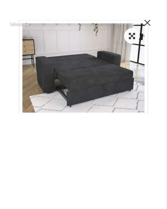 Vende-se sofá cama JAMES em napa preto