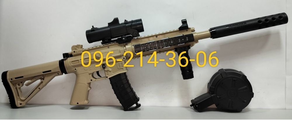 Дитячий автомат на орбізах M416 з барабаном і оптичним прицілом Орбіган