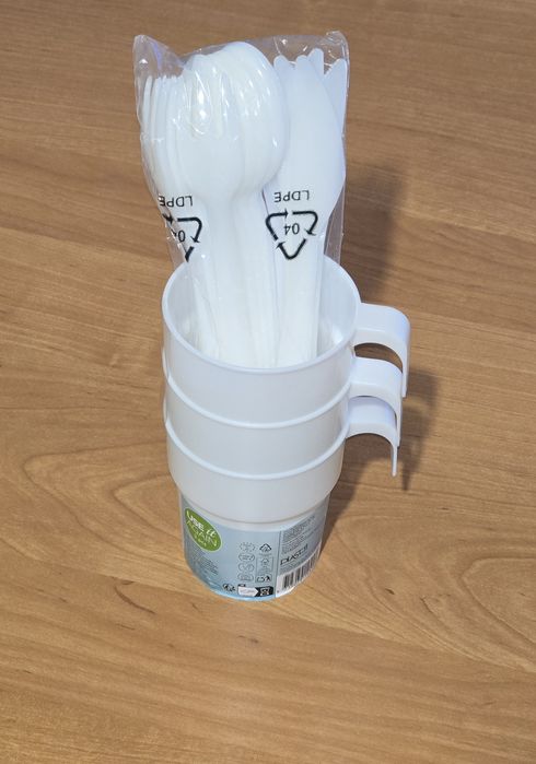 Zestaw piknikowy kubki + sztućce DOSTAWA GRATIS