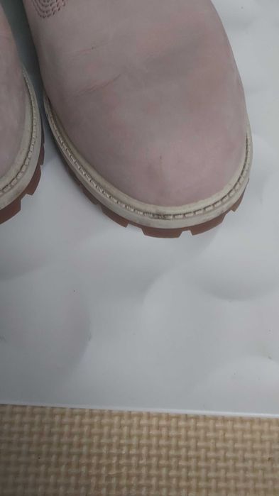 Uzywane botki trapery TIMBERLAND różowe 39.5 skórzabe