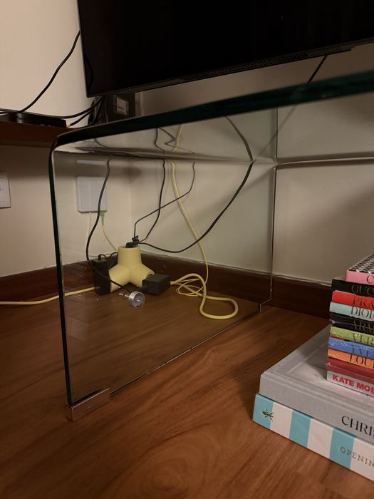 Mesa de Centro Retangular em Vidro Temperado (110x55 cm) Endil