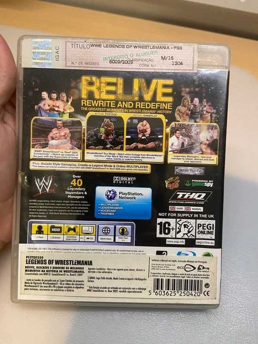 Jogo Legends of Wrestlemania Ps3