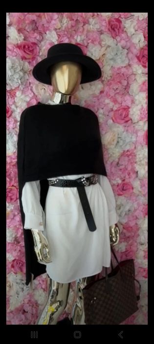 Narzutka LE MARLE wełna alpaka nowa z metką