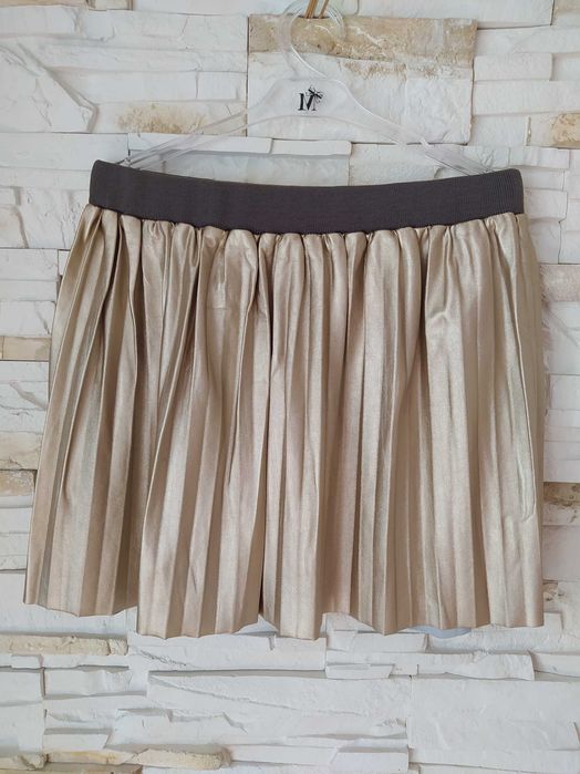 Złota plisowana spódniczka r.140 146