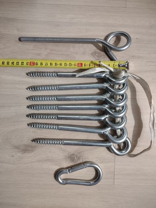 Wkręt oczkowy, hak do drewna