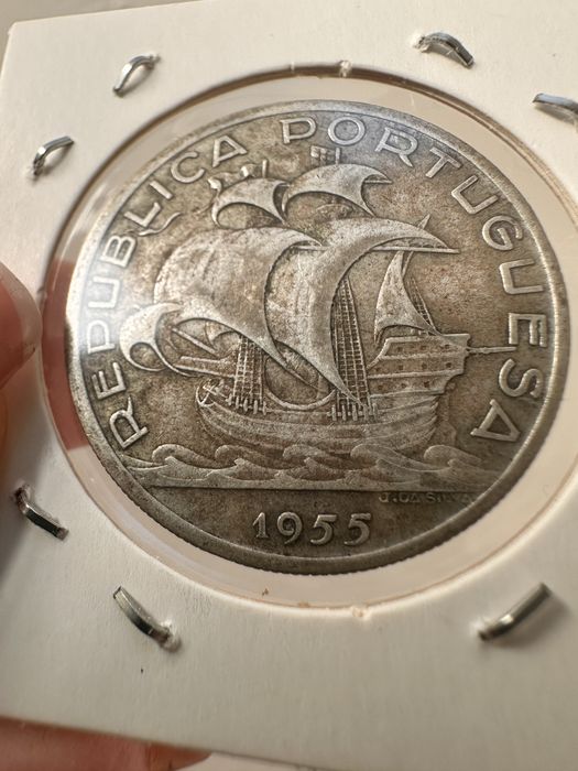 Moeda de prata 1955 Republica portuguesa