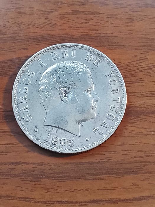 Moeda de 500 Reis de 1903 de D. Carlos I, em prata