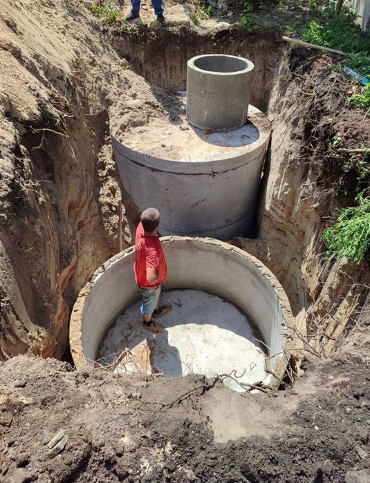 Септик, копка вигрібної ями під ключ, каналізація. 6-18 м3