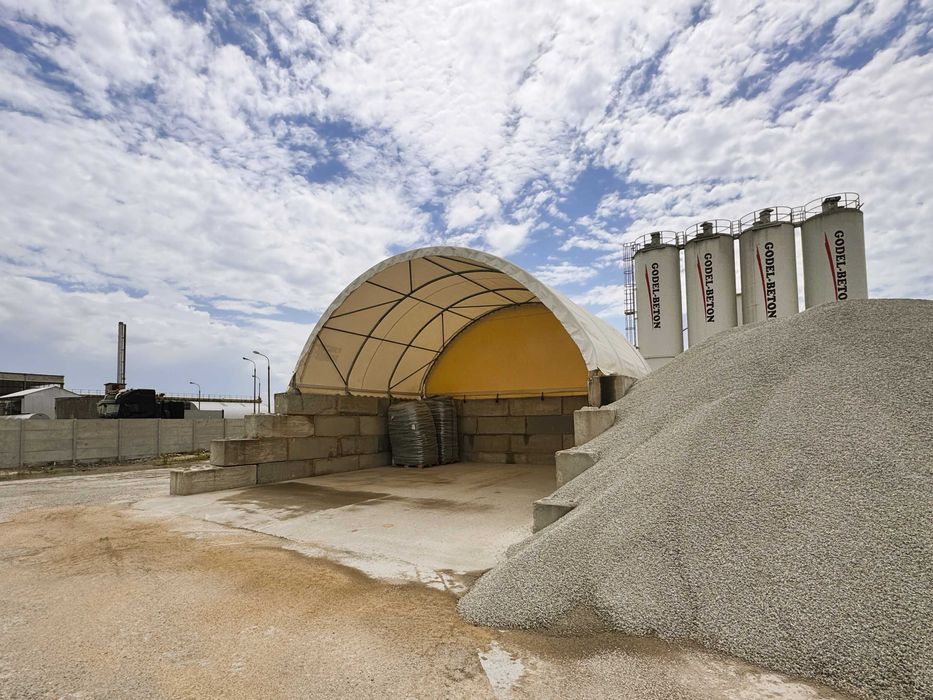 Zadaszenie Kontenerowe 8x6m Lato/ Zima (wiata tunelowa, magazyn)