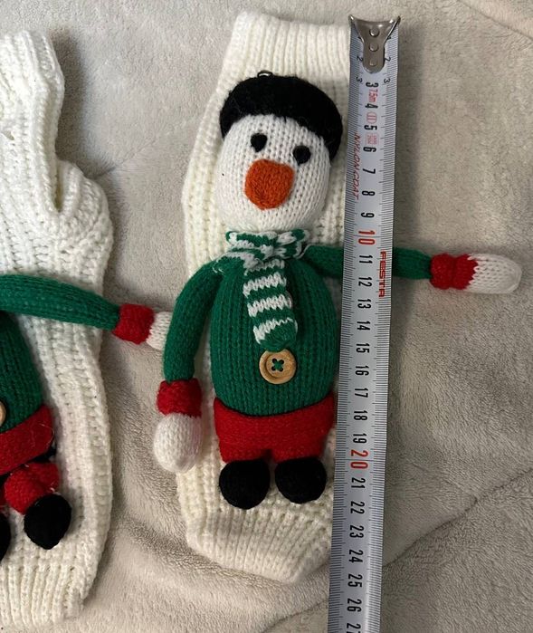 Носки-тапочки Снеговик