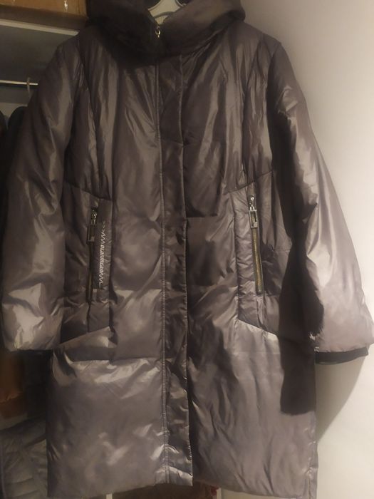Плащ,пуховик холлофайбер 52 р.