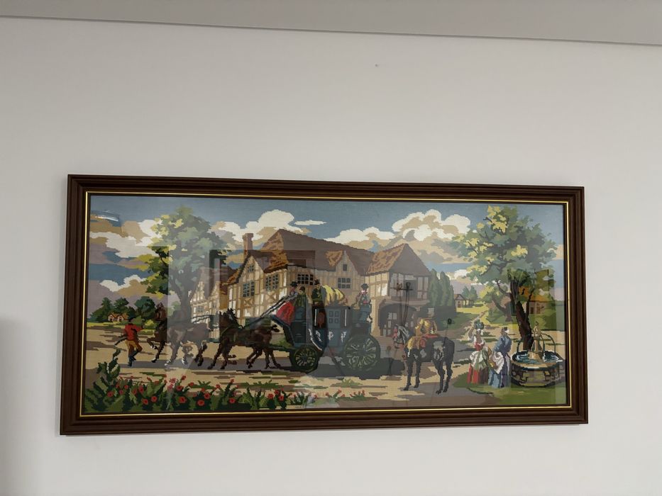Quadro ponto arraiolos  feito a mão