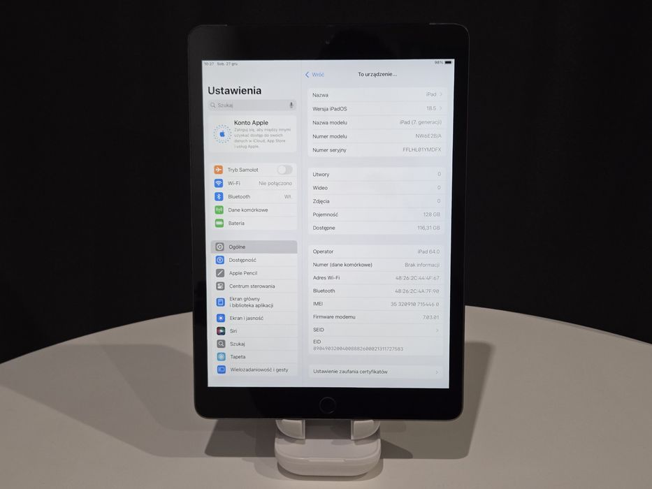 iPad 7-Gen 128GB Cellular + WiFi Space Gray