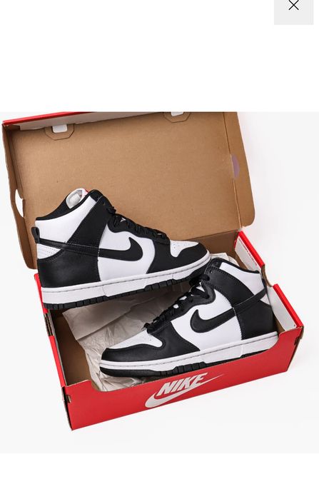 Nike Dunk High Panda кросівки Шкіра Індонезія