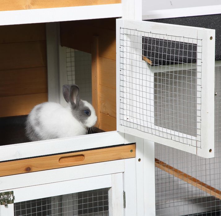 Gaiola Casa de Madeira para Coelho Anão, coelheira  - PORTES GRÁTIS