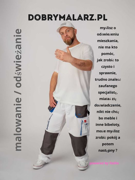 Malowanie i odświeżanie mieszkań. Dobry malarz. Detailing ścian.