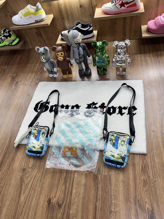 Сумка месенджер Off-White Lake Print Blue