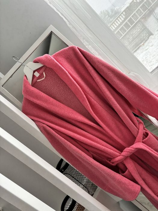 Szlafrok różowy frote m L