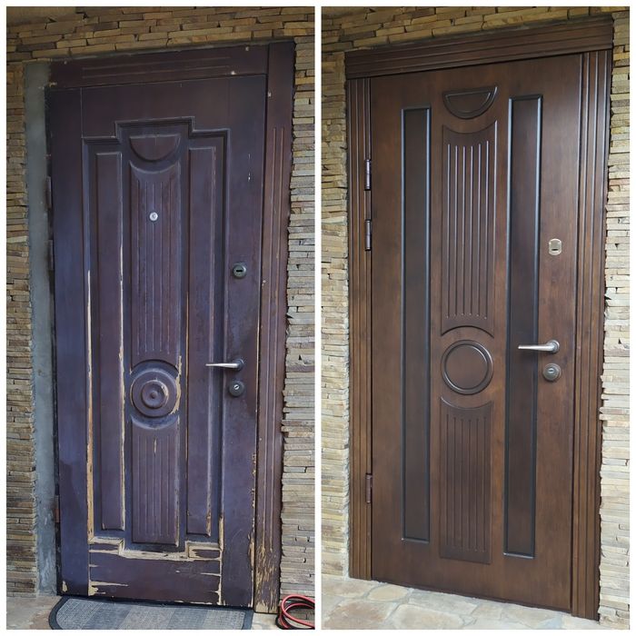 Реставрация Ремонт Облицовка Обшивка входных бронированных дверей