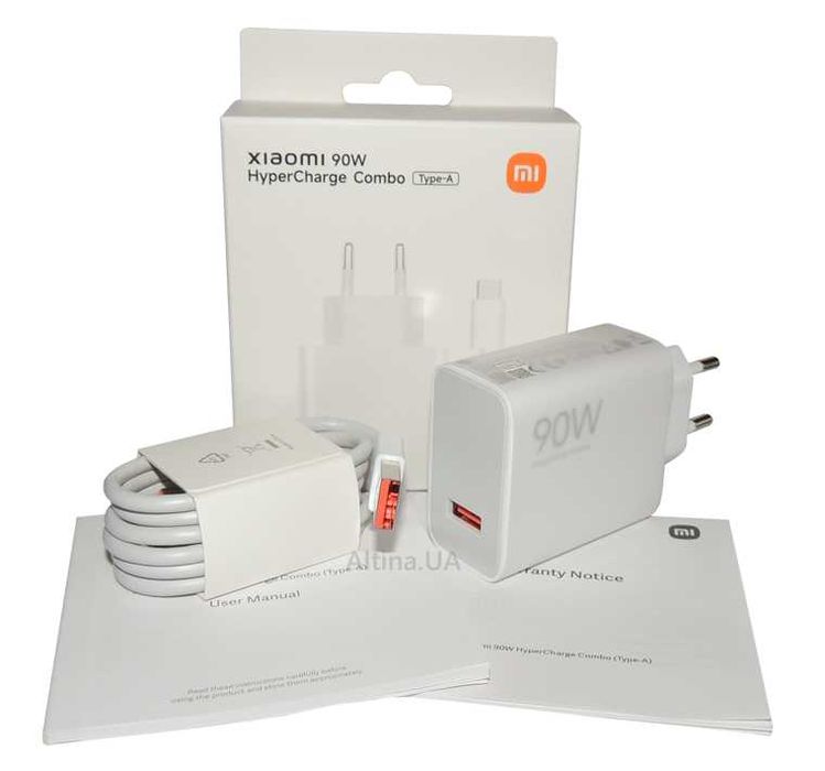 Комплект зарядного пристрою Xiaomi 90W із Турбо кабелем 6A (BHR07ZBEU)