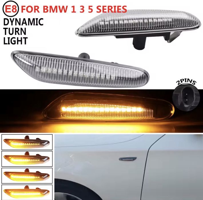 Kierunkowskazy Migacze Dynamic Clear & Dynamic Smoked LED BMW E92 E90 E60 E46 E87 X3 X1