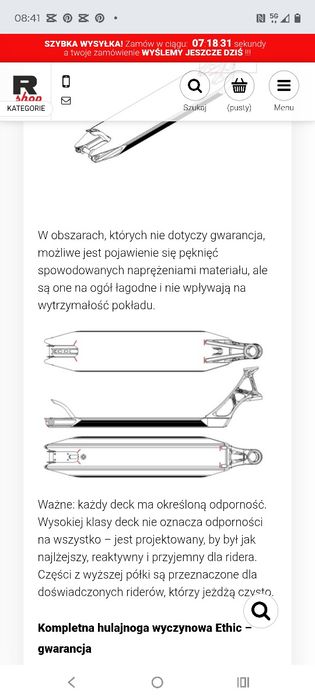 Hulajnoga wyczynowa z ethic pandemonium v2