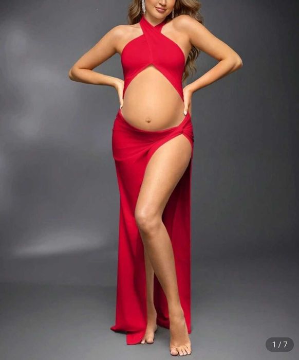 Sukienka ciążowa do sesji zdjęciowej S