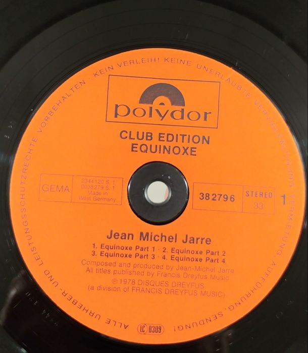 Jean Michel Jarre – Equinoxe. 1979r. NM. 1 Press. Club Edition.