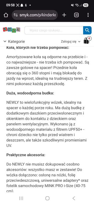 Wózek dziecięcy wielofunkcyjny