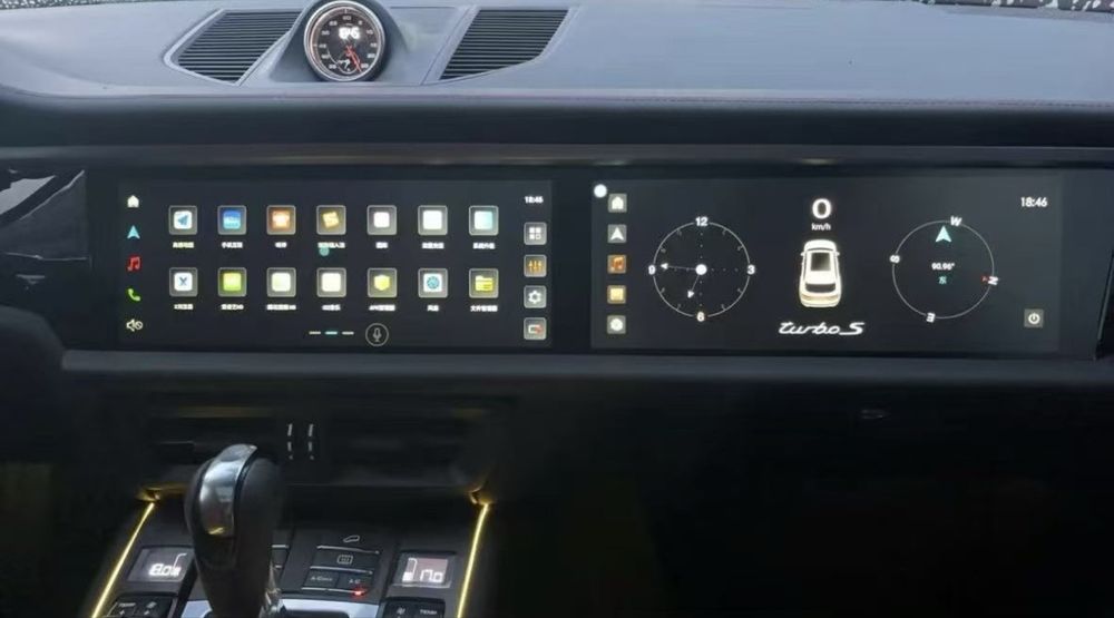 Android магнітола Porsche Macan 2014–2024, 2 екрани 12.3″, 4/64GB, 8/128GB, CarPlay, Android Auto, GPS, Wi-Fi, Bluetooth, BOSE, камери 360°