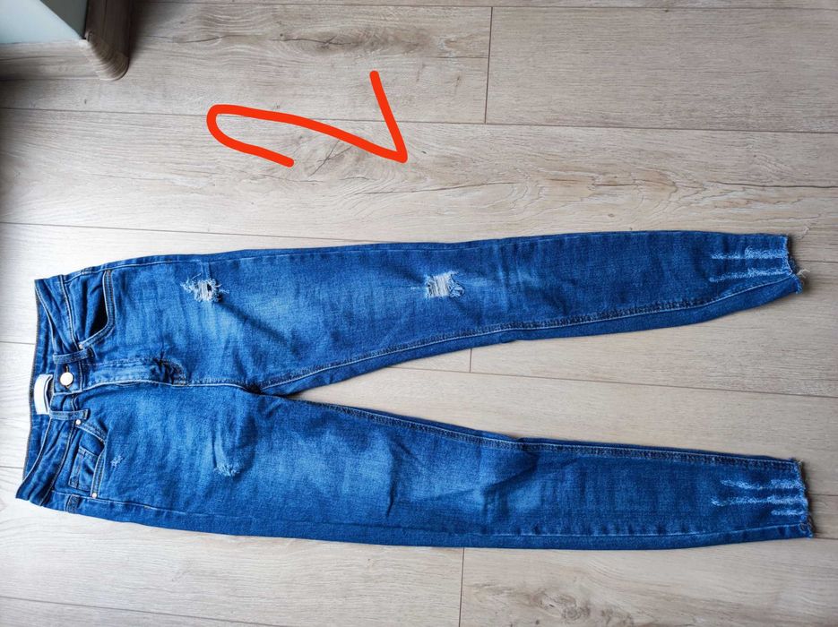 Pięć 5 par spodni jeansowych pakiet XS 32, 152 ZARA, Goodies, Levi's