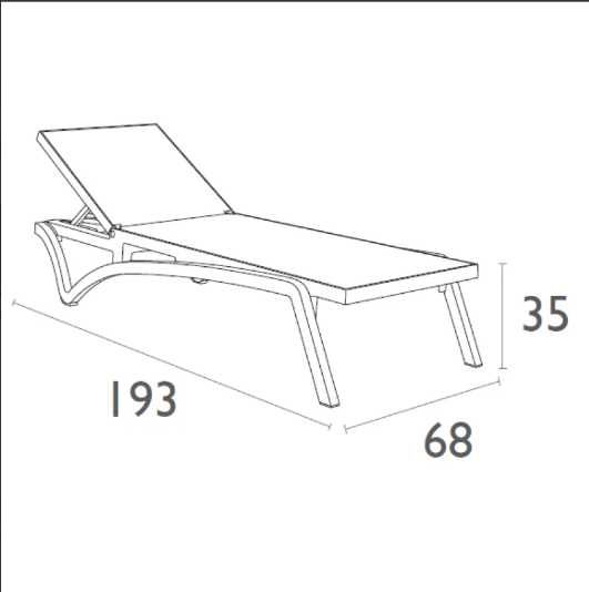 Шезлонг Siesta Pacific, лежак