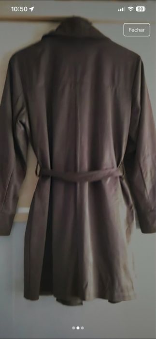 Casaco | Trench camurça castanho novo e com etiqueta