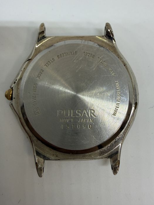 Zegarek Pulsar V53L-7A40 analog męski vintage quartz Japan (Seiko) uszkodzony