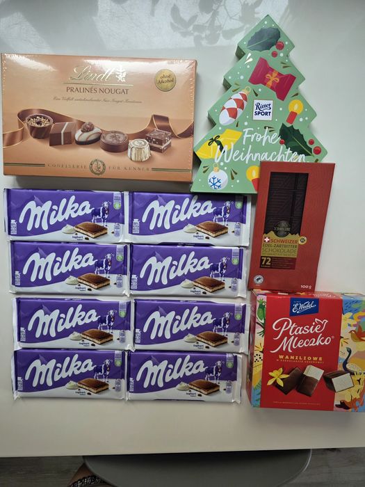 Zestaw słodyczy mix  NIEMIECKIE czekolady LINDT  Milka Ritter