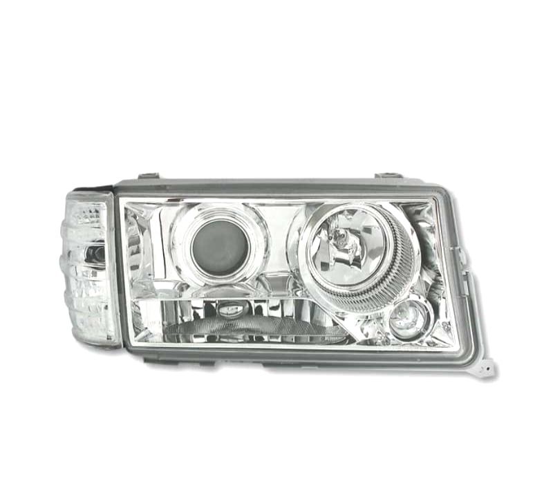FARÓIS MERCEDES 190 W201 82-93 FUNDO CROMADO