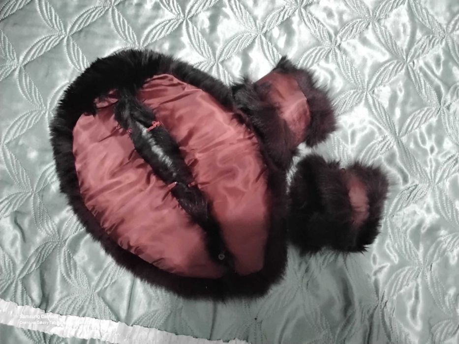 Воротник з хутра (крашений писец) та манжети