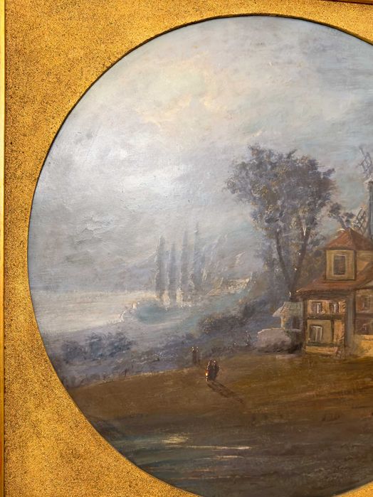 Pintura moinho Bretanha século XIX | Romantismo