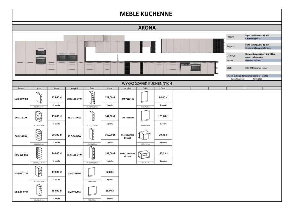 Duży zestaw mebli kuchennych 375x330x200 cm-  wysyłka do 14 dni