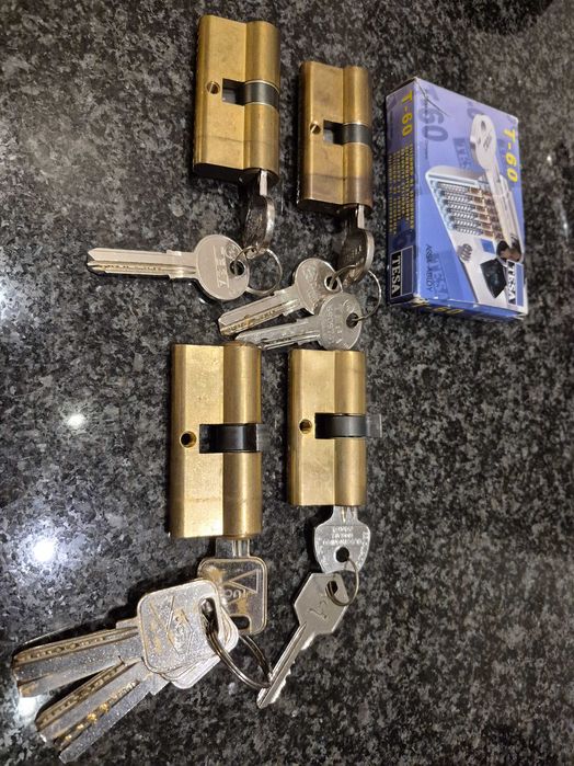 Conjunto de Canhões para fechaduras com chave