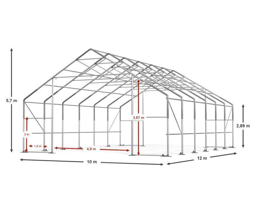 HALA NAMIOTOWA Namiot Magazynowy Mocny 10x12x3m DAS